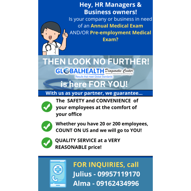 Services Annual Physical Exam and Pre employment flyer (1)